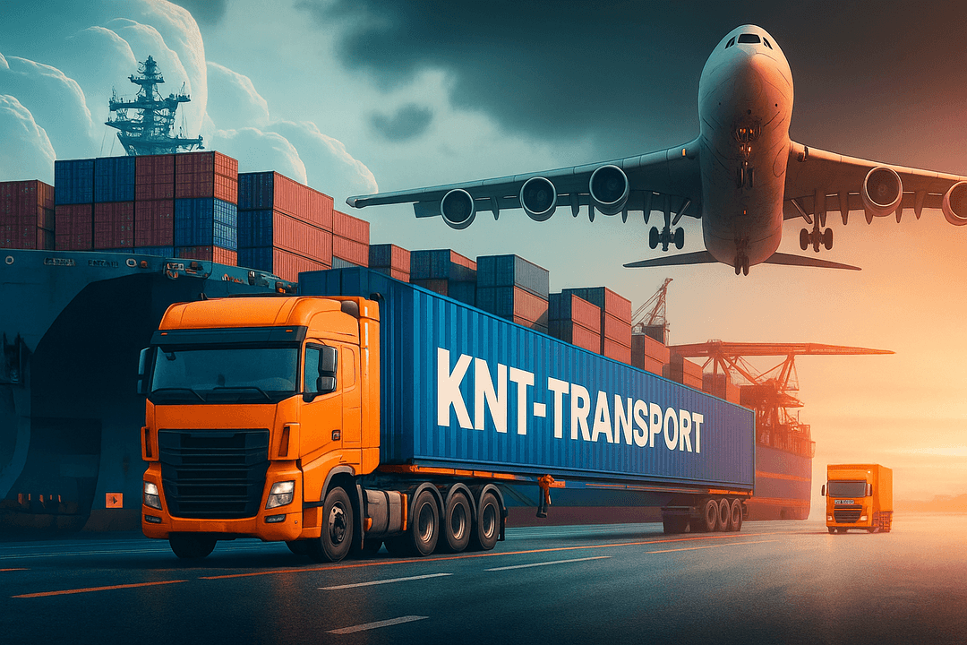 Container crane at sunset